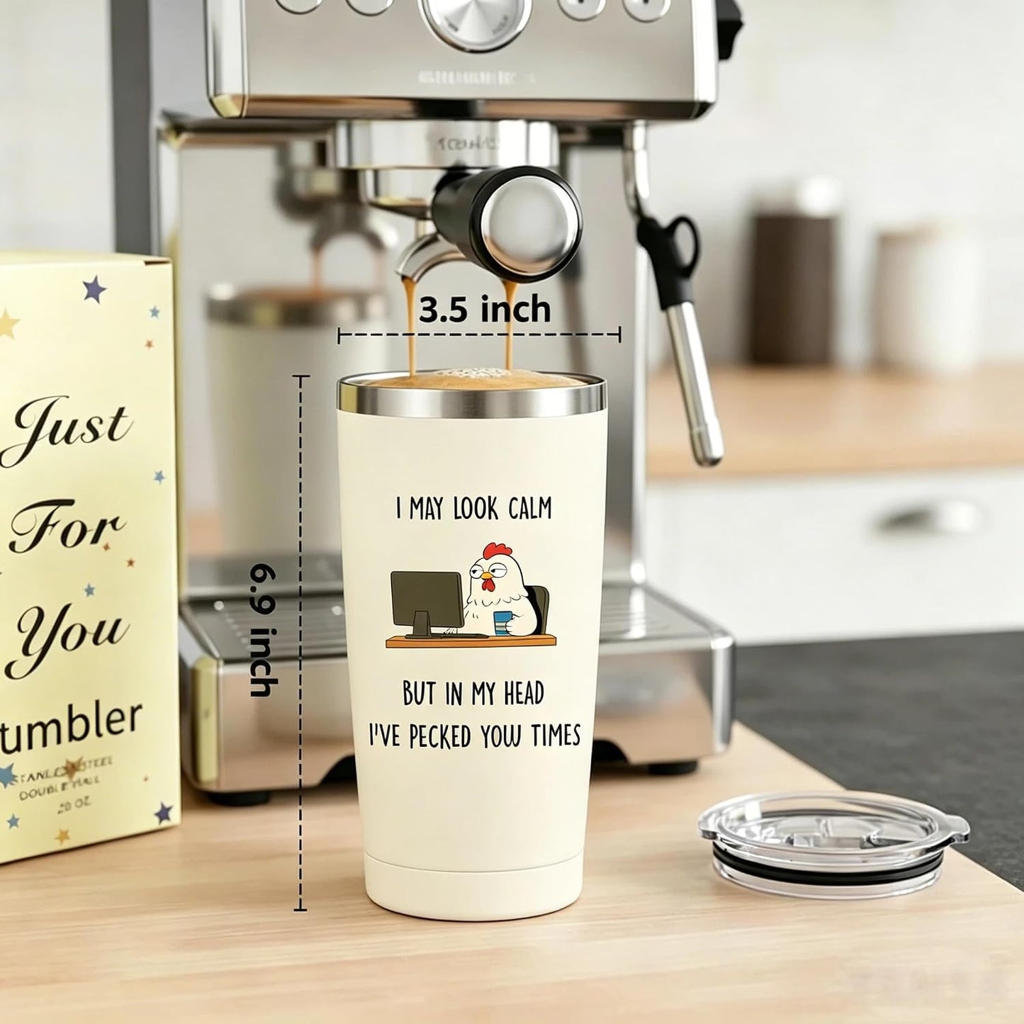 Dumpster Fire Tumbler - 20oz Stainless Steel coffee Mug Tumbler, Christmas Gifts for Women Friends Coworkers Employees, Funny Office Decor Desk Accessories Gifts for Coworkers, Everything Is Fine Mug