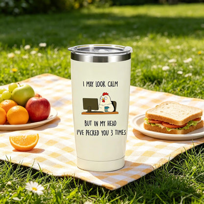 Dumpster Fire Tumbler - 20oz Stainless Steel coffee Mug Tumbler, Christmas Gifts for Women Friends Coworkers Employees, Funny Office Decor Desk Accessories Gifts for Coworkers, Everything Is Fine Mug