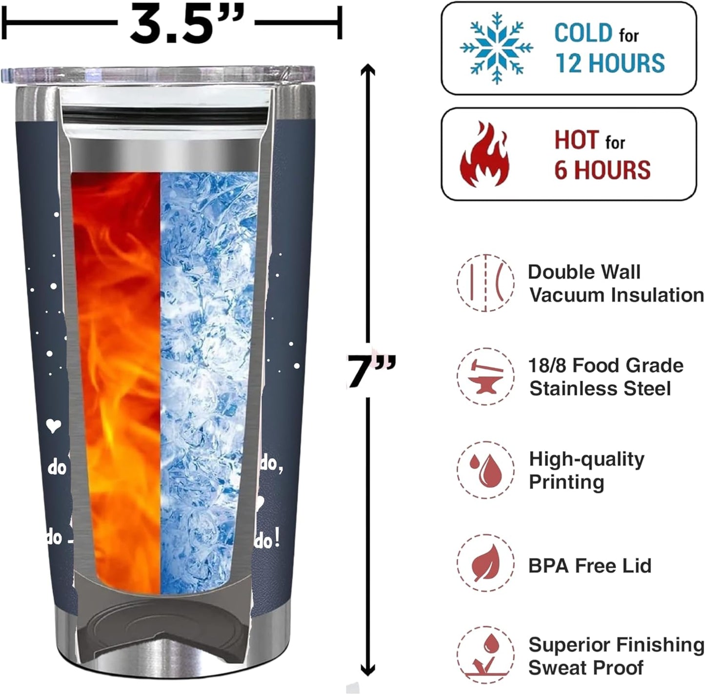 Dumpster Fire Tumbler - 20oz Stainless Steel coffee Mug Tumbler, Christmas Gifts for Women Friends Coworkers Employees, Funny Office Decor Desk Accessories Gifts for Coworkers, Everything Is Fine Mug