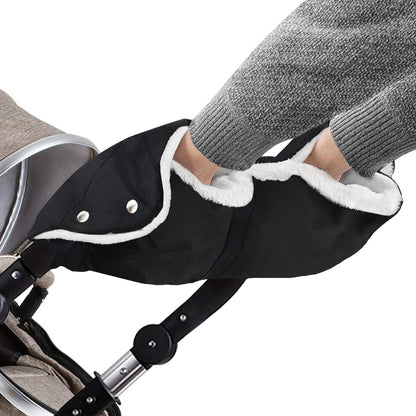 Stroller Hand Muffs Thick Warm Stroller Gloves Waterproof Anti-Freeze Pushchair Hand Warmer Universal for Pram Stroller Buggy for Parent Caregiver