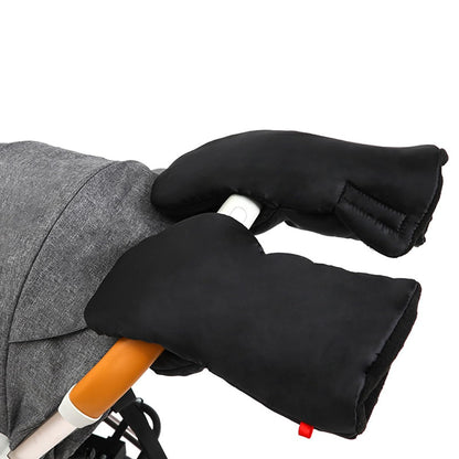 Stroller Hand Muffs Thick Warm Stroller Gloves Waterproof Anti-Freeze Pushchair Hand Warmer Universal for Pram Stroller Buggy for Parent Caregiver