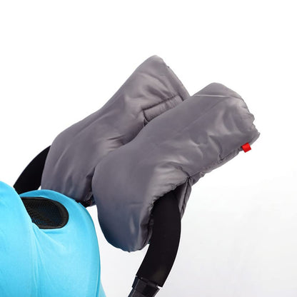 Stroller Hand Muffs Thick Warm Stroller Gloves Waterproof Anti-Freeze Pushchair Hand Warmer Universal for Pram Stroller Buggy for Parent Caregiver
