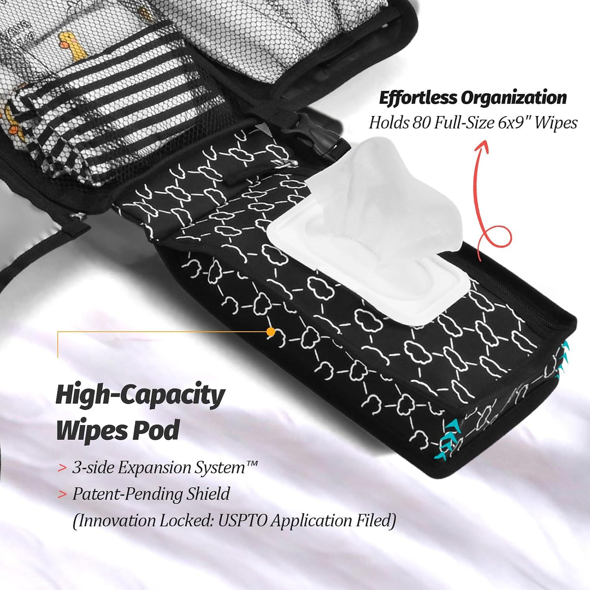 Portable Diaper Changing Pad - Changing Pad Portable with Wipes Pocket, Waterproof Diaper Changing Mat, Portable Changing Pad for Baby, Newborn Gift（Grey）