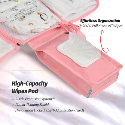 Portable Diaper Changing Pad - Changing Pad Portable with Wipes Pocket, Waterproof Diaper Changing Mat, Portable Changing Pad for Baby, Newborn Gift（Grey）