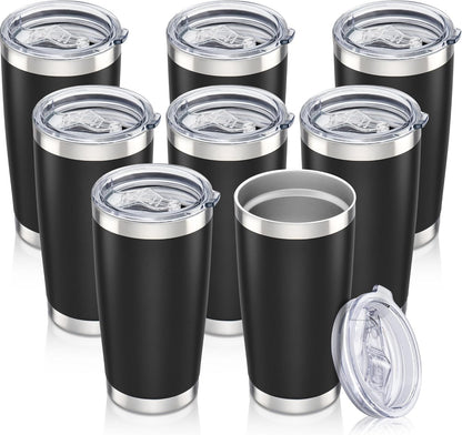 20 oz Tumbler with Lid Stainless Steel Insulated Tumblers Cups Travel Mug | Double Wall Vacuum, Powder Coated, Keep Drinks Cold and Hot, Waterproof Lid, Fit of Car Cup Holders, Grey