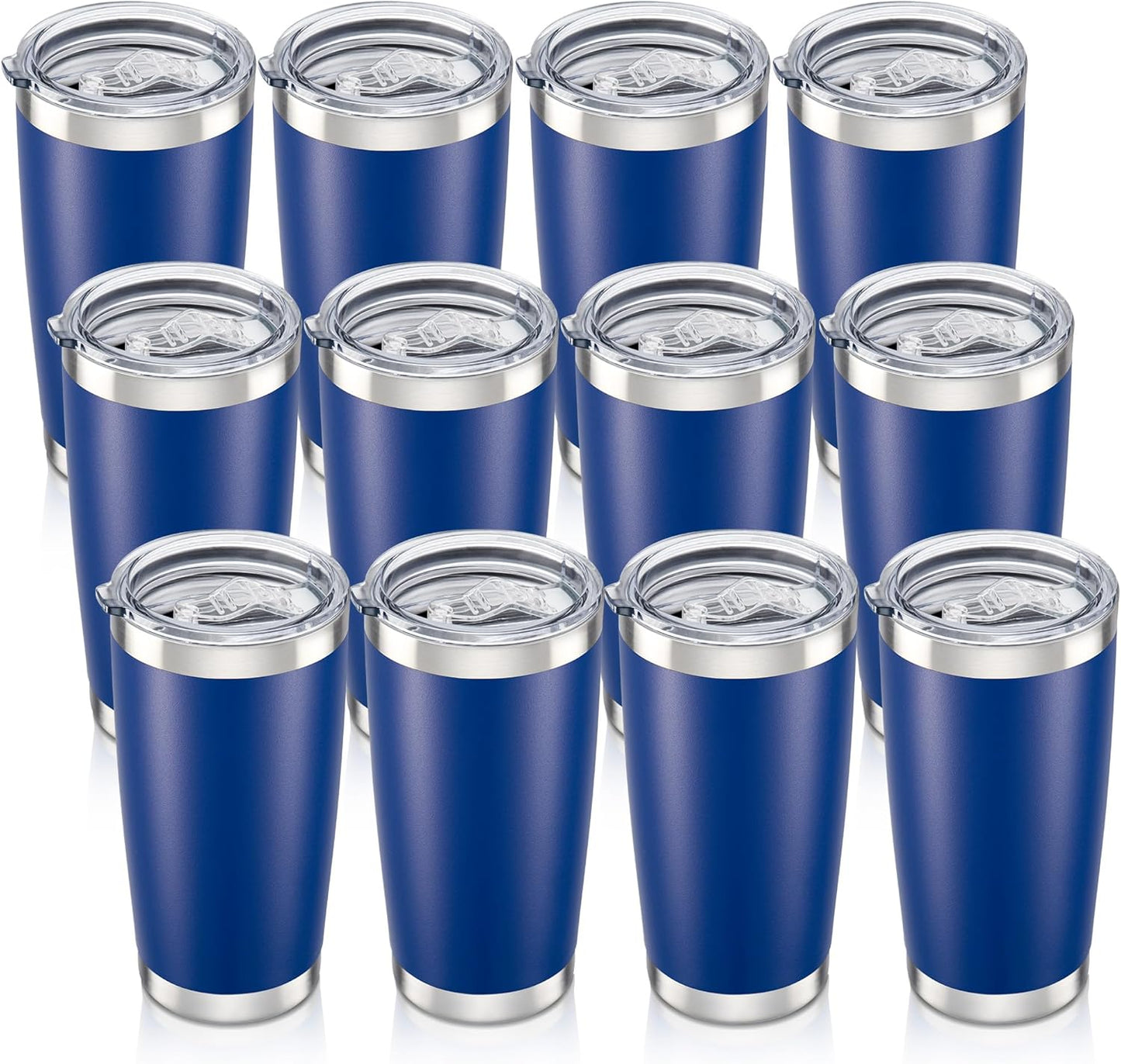 20 oz Tumbler with Lid Stainless Steel Insulated Tumblers Cups Travel Mug | Double Wall Vacuum, Powder Coated, Keep Drinks Cold and Hot, Waterproof Lid, Fit of Car Cup Holders, Grey