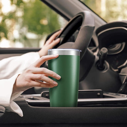20 oz Tumbler with Lid Stainless Steel Insulated Tumblers Cups Travel Mug | Double Wall Vacuum, Powder Coated, Keep Drinks Cold and Hot, Waterproof Lid, Fit of Car Cup Holders, Grey