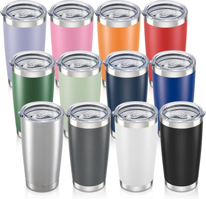 20 oz Tumbler with Lid Stainless Steel Insulated Tumblers Cups Travel Mug | Double Wall Vacuum, Powder Coated, Keep Drinks Cold and Hot, Waterproof Lid, Fit of Car Cup Holders, Grey