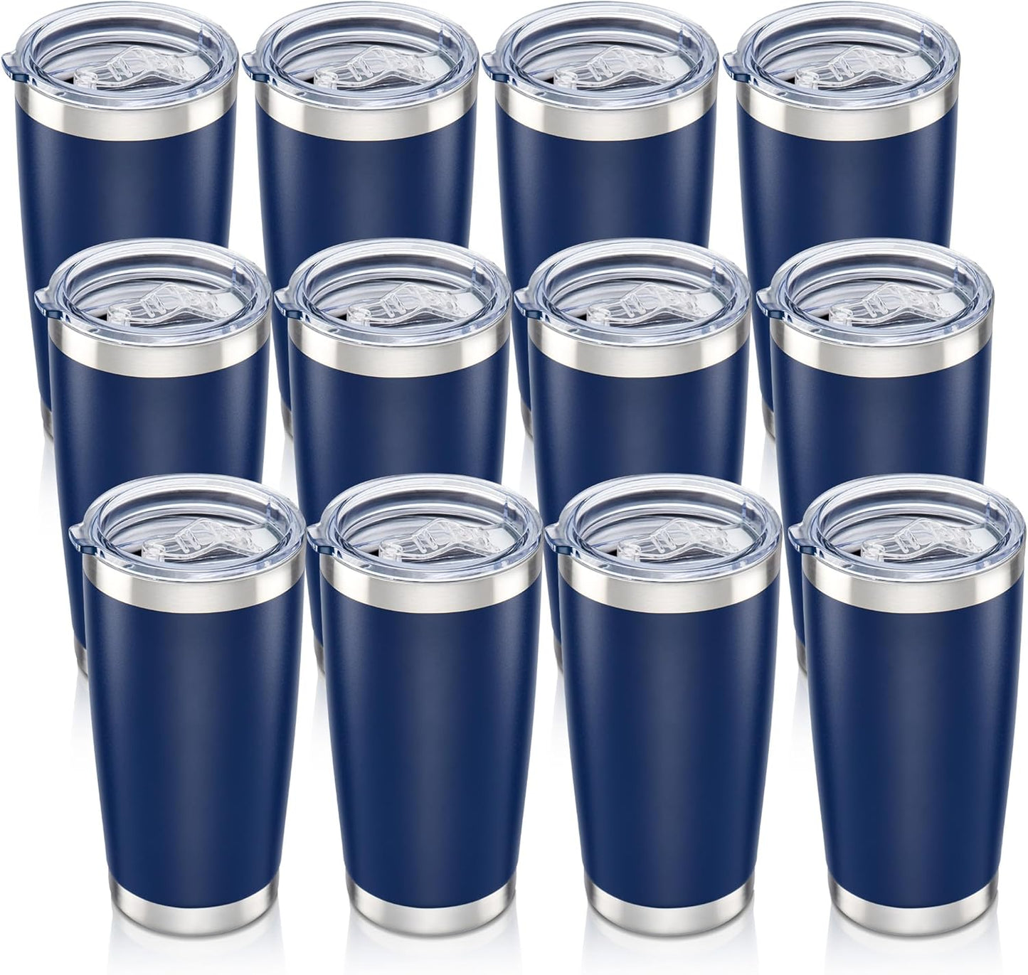 20 oz Tumbler with Lid Stainless Steel Insulated Tumblers Cups Travel Mug | Double Wall Vacuum, Powder Coated, Keep Drinks Cold and Hot, Waterproof Lid, Fit of Car Cup Holders, Grey