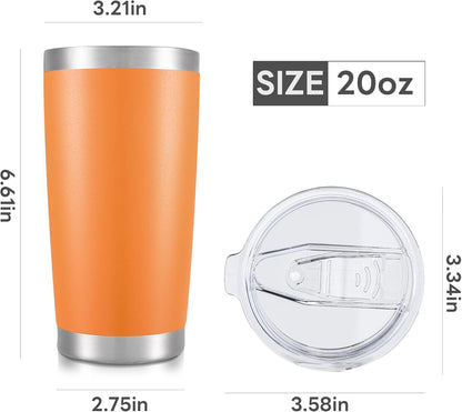 20 oz Tumbler with Lid Stainless Steel Insulated Tumblers Cups Travel Mug | Double Wall Vacuum, Powder Coated, Keep Drinks Cold and Hot, Waterproof Lid, Fit of Car Cup Holders, Grey