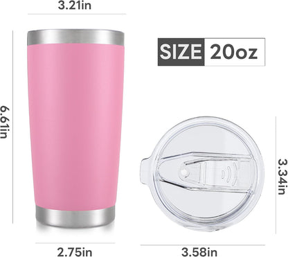 20 oz Tumbler with Lid Stainless Steel Insulated Tumblers Cups Travel Mug | Double Wall Vacuum, Powder Coated, Keep Drinks Cold and Hot, Waterproof Lid, Fit of Car Cup Holders, Grey