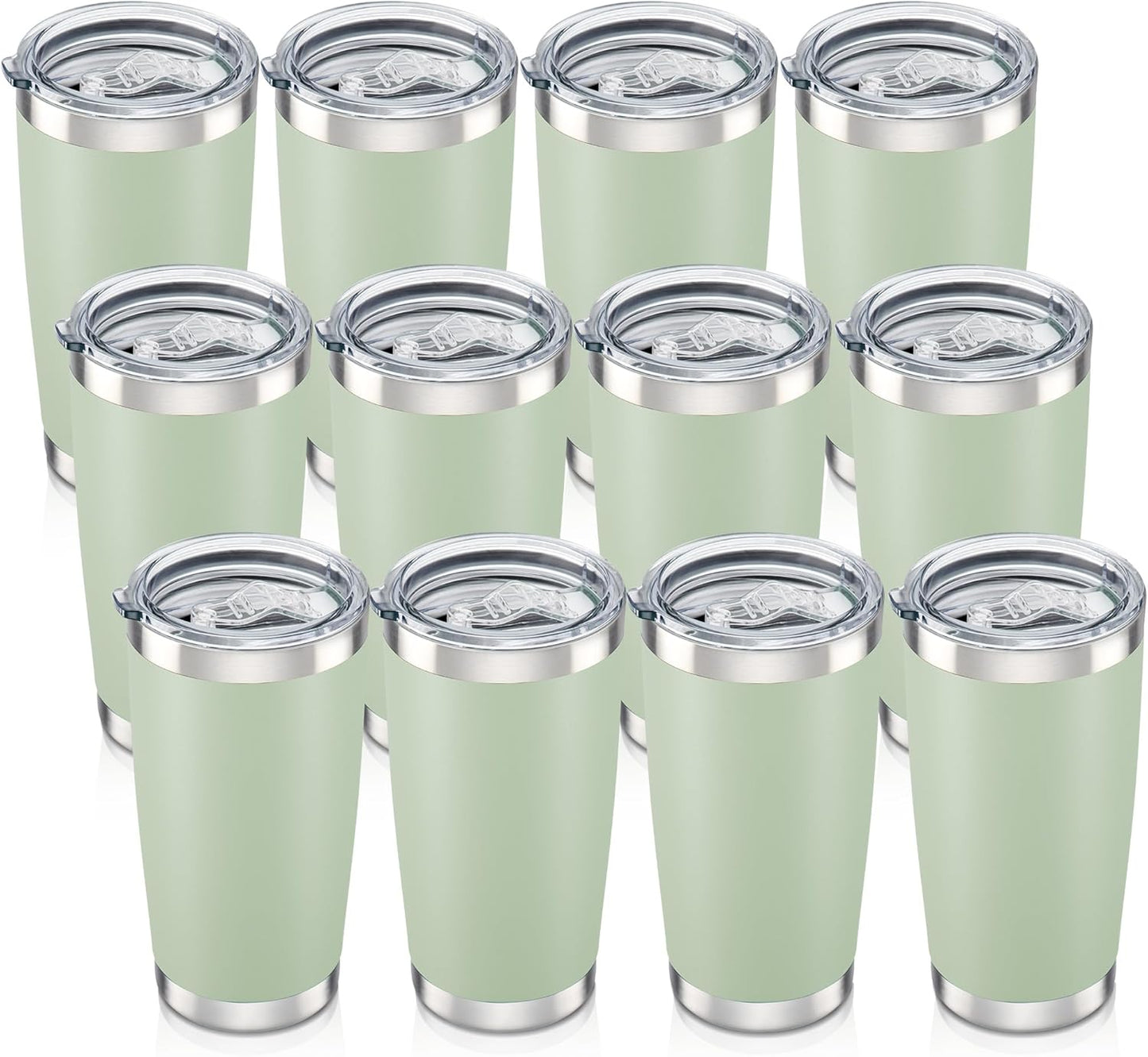 20 oz Tumbler with Lid Stainless Steel Insulated Tumblers Cups Travel Mug | Double Wall Vacuum, Powder Coated, Keep Drinks Cold and Hot, Waterproof Lid, Fit of Car Cup Holders, Grey