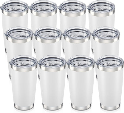 20 oz Tumbler with Lid Stainless Steel Insulated Tumblers Cups Travel Mug | Double Wall Vacuum, Powder Coated, Keep Drinks Cold and Hot, Waterproof Lid, Fit of Car Cup Holders, Grey