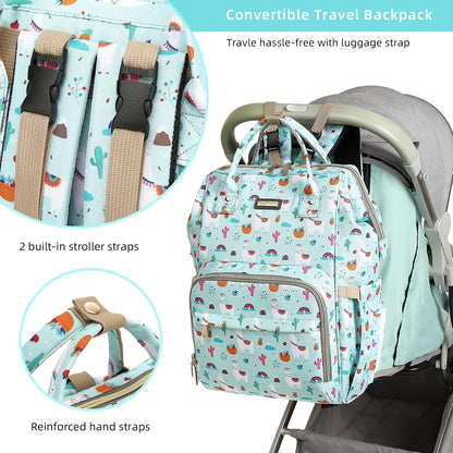Diaper Bag Backpack, Diaper Bags for Baby Girls Boys, Baby Bags for Moms Dads, Nappy Changing Bag with Insulated Pockets,Multi-functional Waterproof Backpack with Stroller straps -Pink light pink