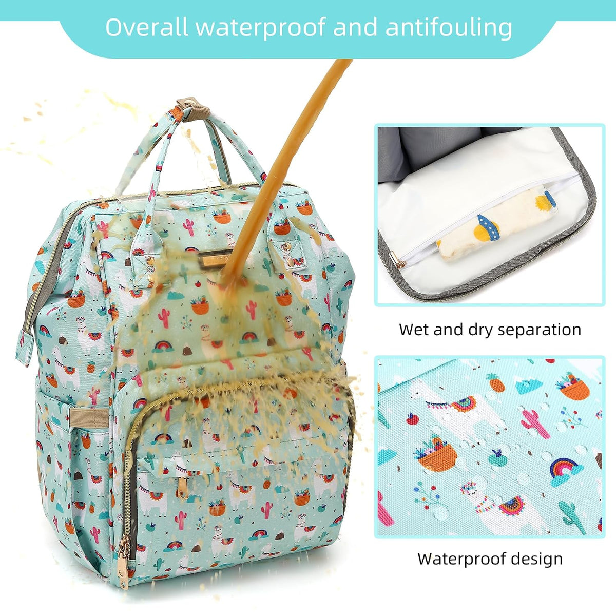 Diaper Bag Backpack, Diaper Bags for Baby Girls Boys, Baby Bags for Moms Dads, Nappy Changing Bag with Insulated Pockets,Multi-functional Waterproof Backpack with Stroller straps -Pink light pink