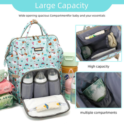 Diaper Bag Backpack, Diaper Bags for Baby Girls Boys, Baby Bags for Moms Dads, Nappy Changing Bag with Insulated Pockets,Multi-functional Waterproof Backpack with Stroller straps -Pink light pink