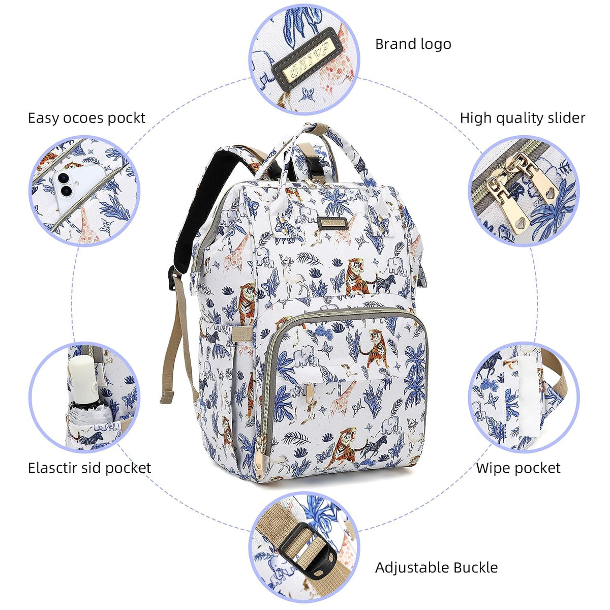 Diaper Bag Backpack, Diaper Bags for Baby Girls Boys, Baby Bags for Moms Dads, Nappy Changing Bag with Insulated Pockets,Multi-functional Waterproof Backpack with Stroller straps -Pink light pink