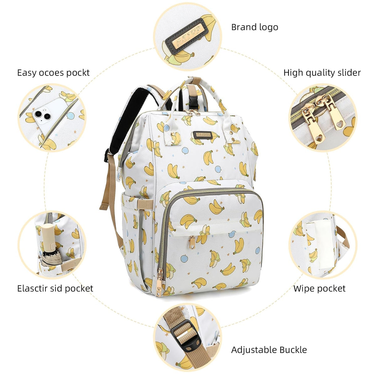 Diaper Bag Backpack, Diaper Bags for Baby Girls Boys, Baby Bags for Moms Dads, Nappy Changing Bag with Insulated Pockets,Multi-functional Waterproof Backpack with Stroller straps -Pink light pink