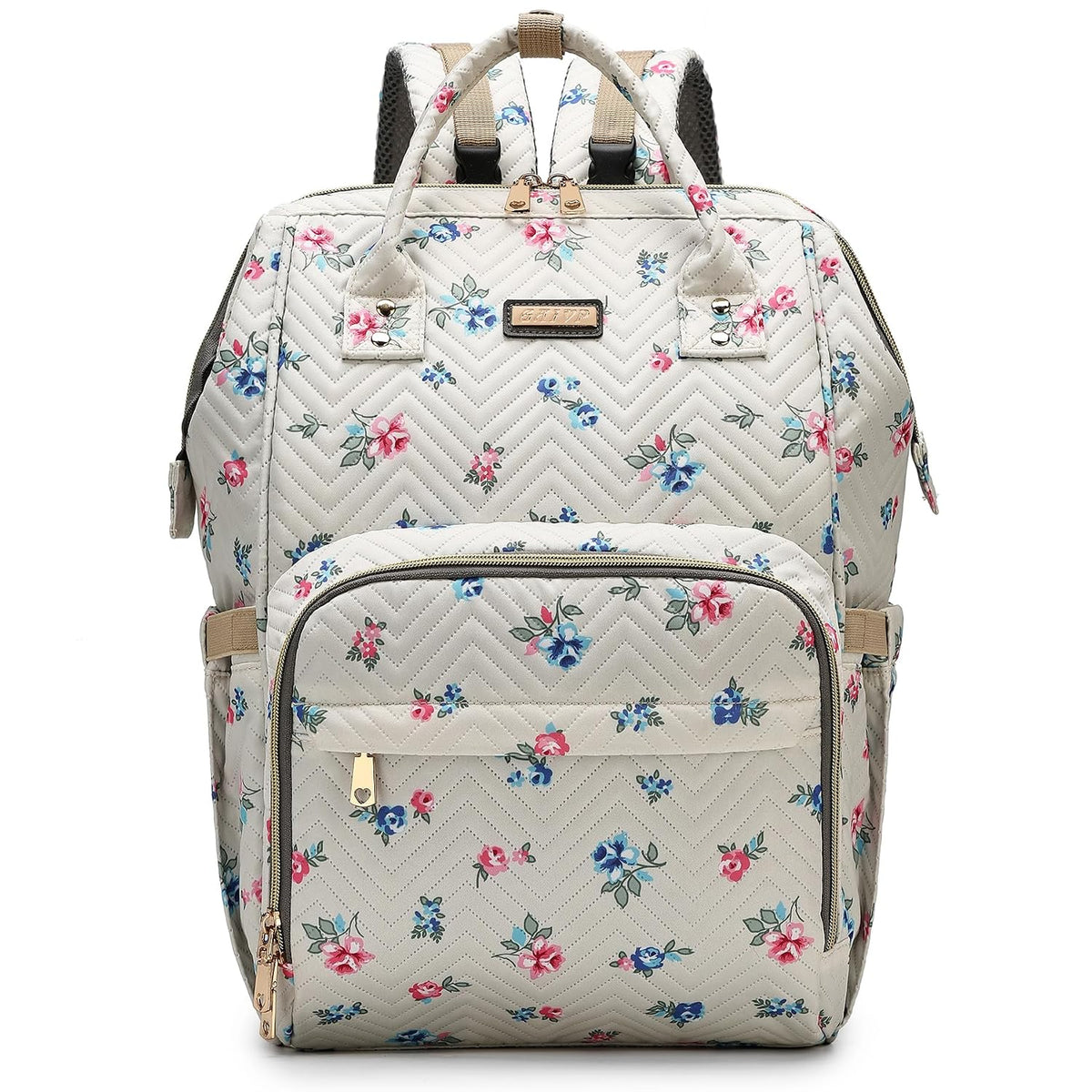 Diaper Bag Backpack, Diaper Bags for Baby Girls Boys, Baby Bags for Moms Dads, Nappy Changing Bag with Insulated Pockets,Multi-functional Waterproof Backpack with Stroller straps -Pink light pink