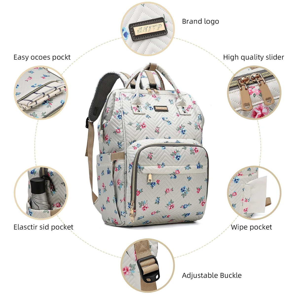 Diaper Bag Backpack, Diaper Bags for Baby Girls Boys, Baby Bags for Moms Dads, Nappy Changing Bag with Insulated Pockets,Multi-functional Waterproof Backpack with Stroller straps -Pink light pink