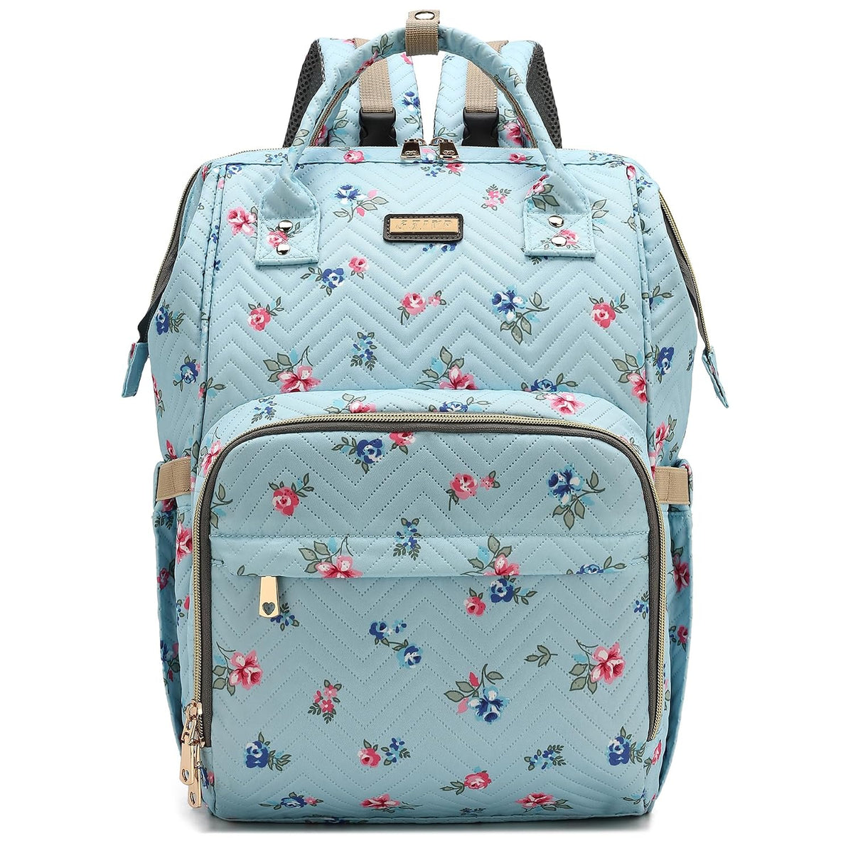 Diaper Bag Backpack, Diaper Bags for Baby Girls Boys, Baby Bags for Moms Dads, Nappy Changing Bag with Insulated Pockets,Multi-functional Waterproof Backpack with Stroller straps -Pink light pink