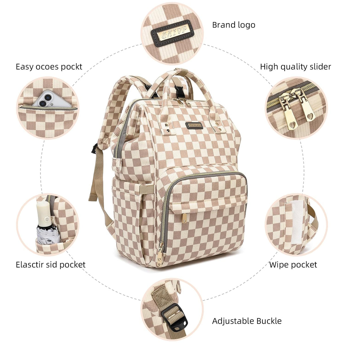 Diaper Bag Backpack, Diaper Bags for Baby Girls Boys, Baby Bags for Moms Dads, Nappy Changing Bag with Insulated Pockets,Multi-functional Waterproof Backpack with Stroller straps -Pink light pink
