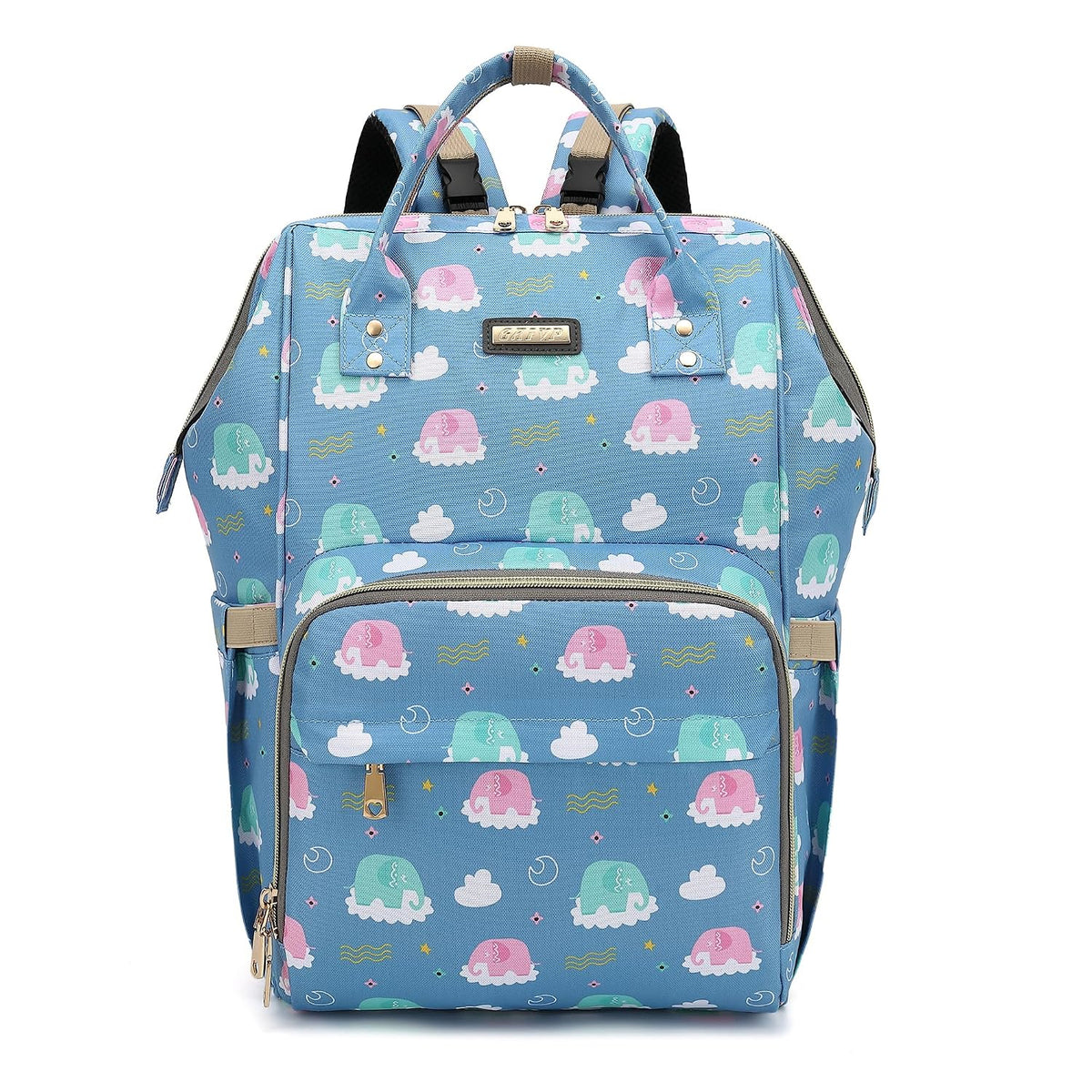 Diaper Bag Backpack, Diaper Bags for Baby Girls Boys, Baby Bags for Moms Dads, Nappy Changing Bag with Insulated Pockets,Multi-functional Waterproof Backpack with Stroller straps -Pink light pink