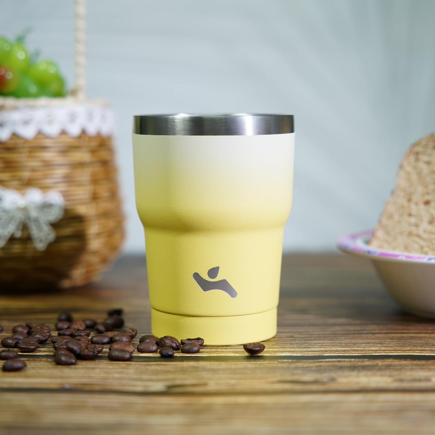 20 oz Tumbler with Handle and Straw, Insulated Travel Mug | Gum; BPA-free, leak-proof tumbler with 2 lids, 2 straws, cup holder fit for coffee, office, travel & daily use