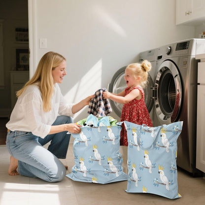 Parrots Leave Waterproof Travel Laundry Bag Easy Care 2 Packs