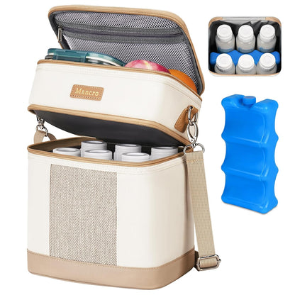 Breastmilk Cooler Bag with Ice Pack, Insulated Baby Bottles Bag