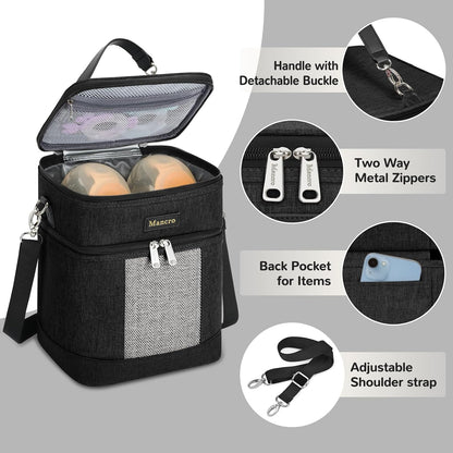 Breastmilk Cooler Bag with Ice Pack, Insulated Baby Bottles Bag