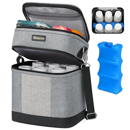 Breastmilk Cooler Bag with Ice Pack, Insulated Baby Bottles Bag