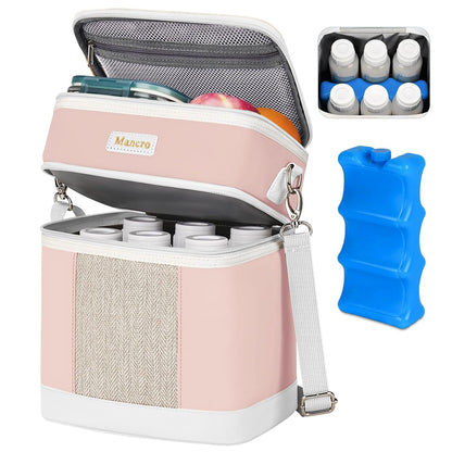 Breastmilk Cooler Bag with Ice Pack, Insulated Baby Bottles Bag