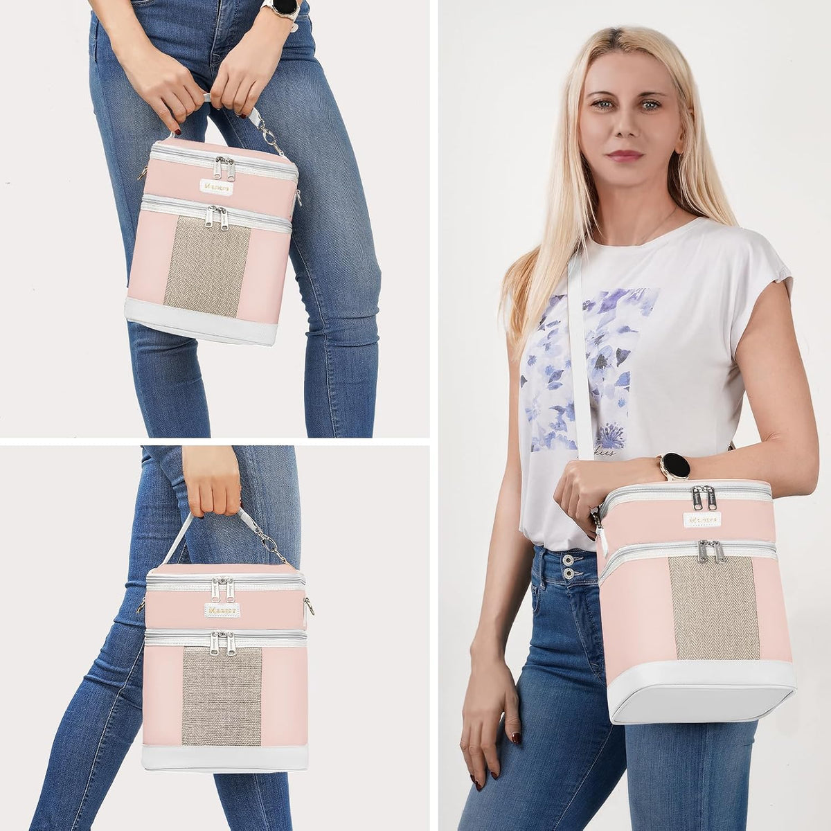 Breastmilk Cooler Bag with Ice Pack, Insulated Baby Bottles Bag