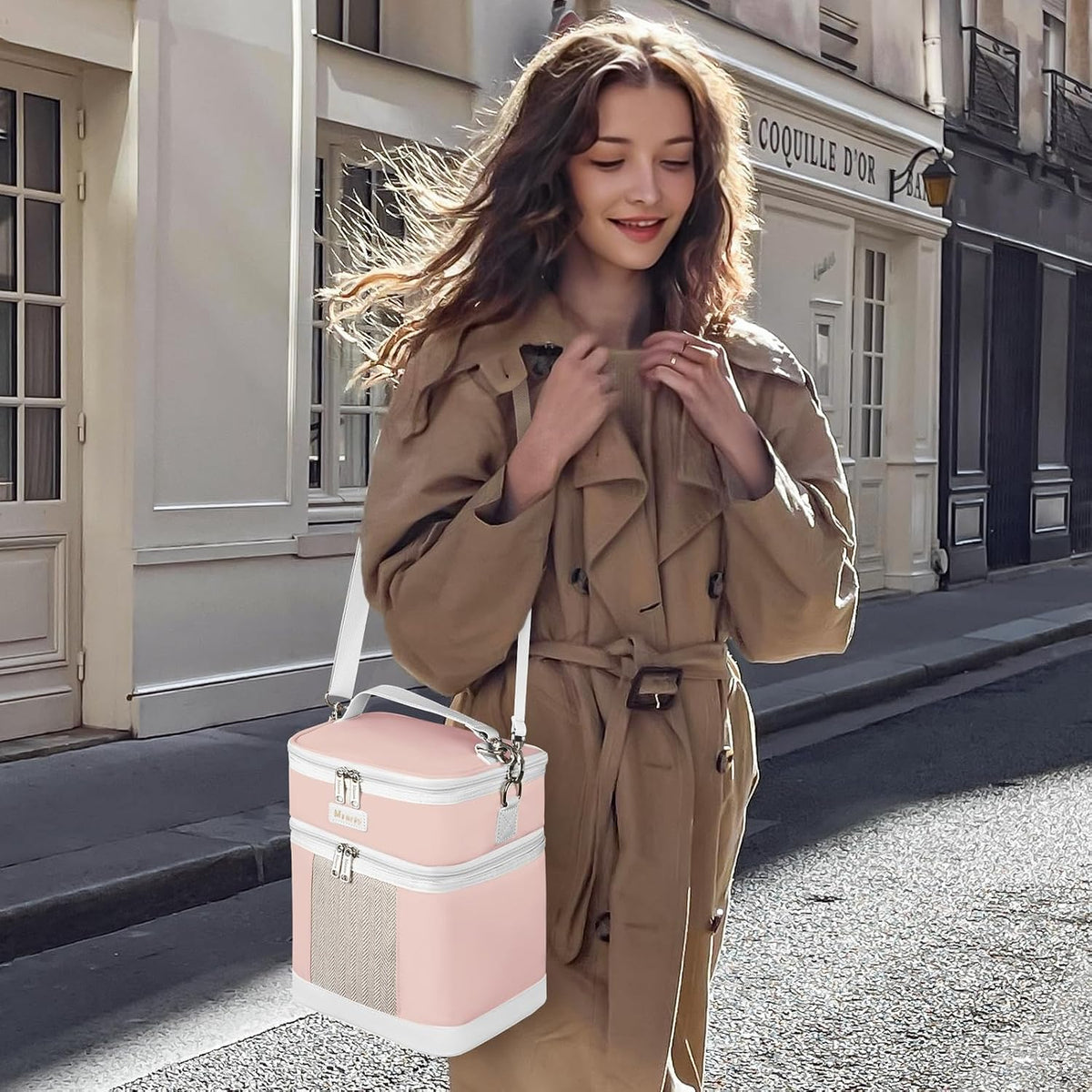 Breastmilk Cooler Bag with Ice Pack, Insulated Baby Bottles Bag