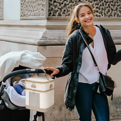 Breastmilk Cooler Bag with Ice Pack, Insulated Baby Bottles Bag