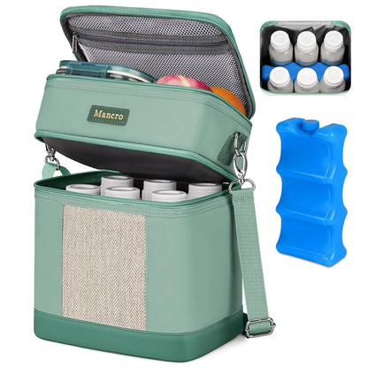 Breastmilk Cooler Bag with Ice Pack, Insulated Baby Bottles Bag