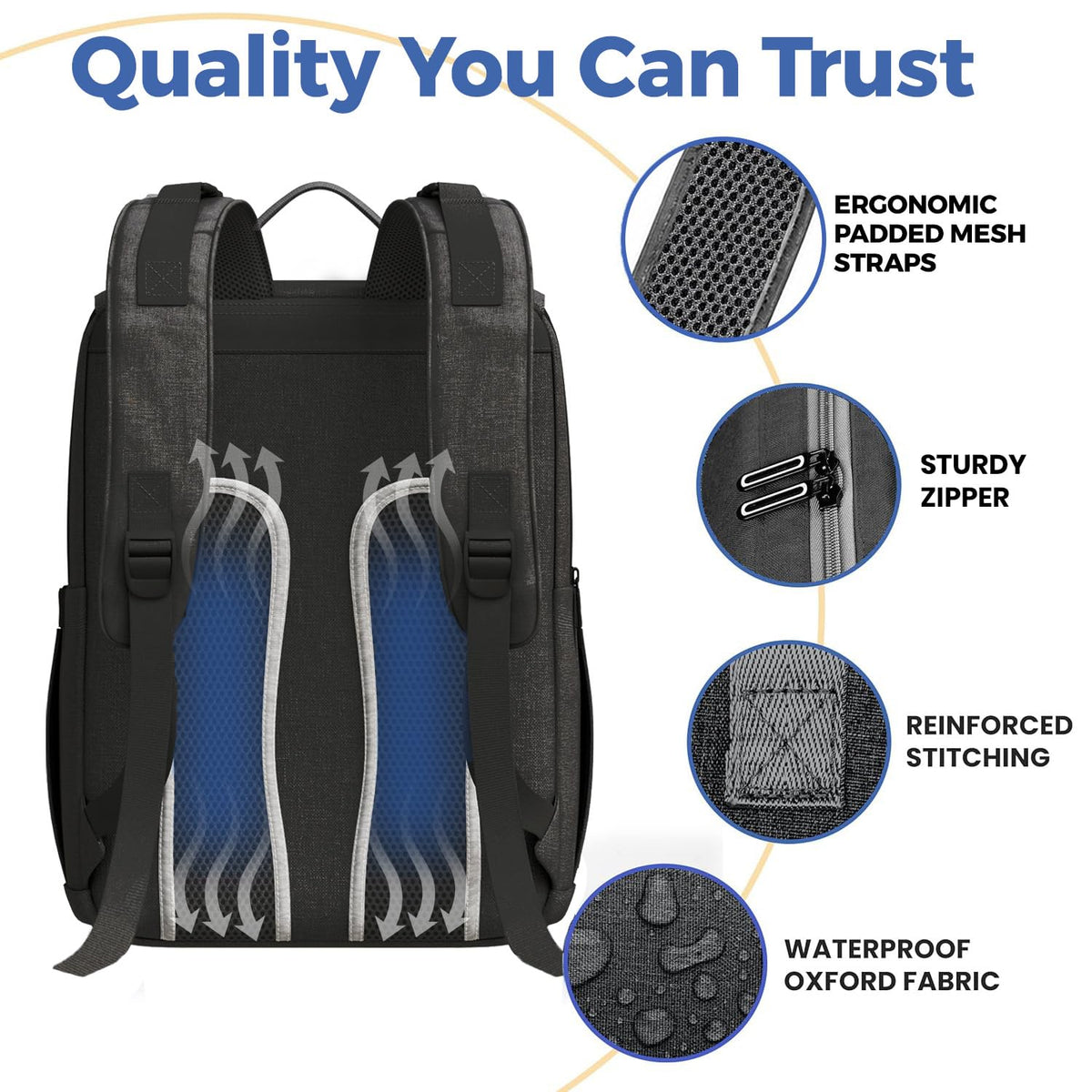 Baby Diaper Bag Backpack - Large Bag for Boys & Girls, Waterproof Diaper Backpack - Travel Diaper Bags w/Changing Pad, Baby Registry Search & Shower Gifts - Essentials Must Haves Newborn Stuff