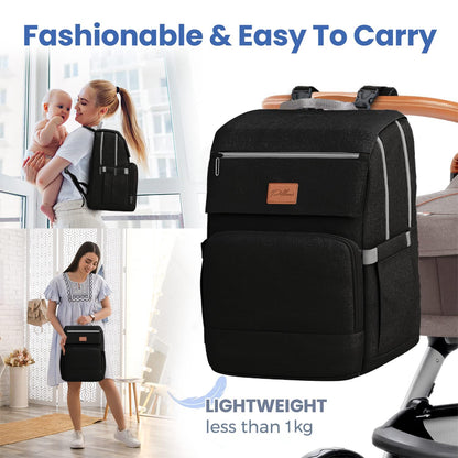 Baby Diaper Bag Backpack - Large Bag for Boys & Girls, Waterproof Diaper Backpack - Travel Diaper Bags w/Changing Pad, Baby Registry Search & Shower Gifts - Essentials Must Haves Newborn Stuff