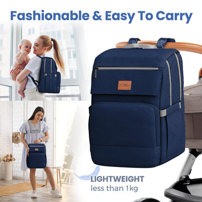 Baby Diaper Bag Backpack - Large Bag for Boys & Girls, Waterproof Diaper Backpack - Travel Diaper Bags w/Changing Pad, Baby Registry Search & Shower Gifts - Essentials Must Haves Newborn Stuff