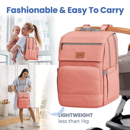 Baby Diaper Bag Backpack - Large Bag for Boys & Girls, Waterproof Diaper Backpack - Travel Diaper Bags w/Changing Pad, Baby Registry Search & Shower Gifts - Essentials Must Haves Newborn Stuff