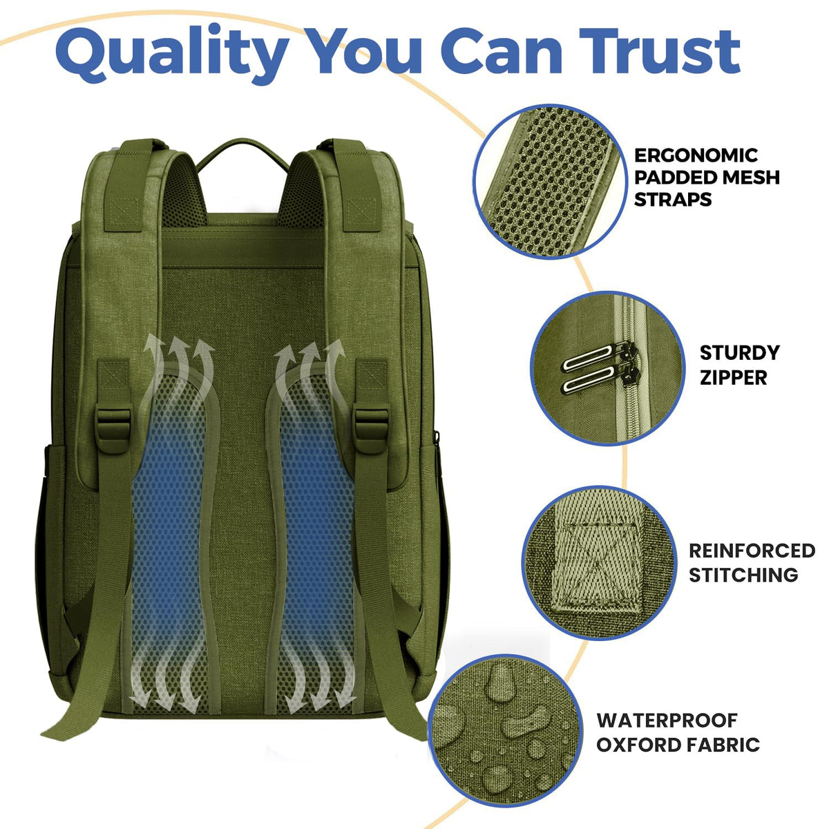 Baby Diaper Bag Backpack - Large Bag for Boys & Girls, Waterproof Diaper Backpack - Travel Diaper Bags w/Changing Pad, Baby Registry Search & Shower Gifts - Essentials Must Haves Newborn Stuff