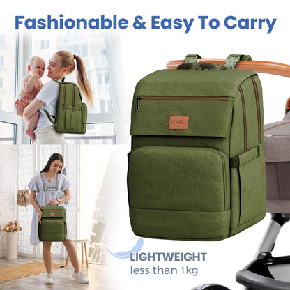 Baby Diaper Bag Backpack - Large Bag for Boys & Girls, Waterproof Diaper Backpack - Travel Diaper Bags w/Changing Pad, Baby Registry Search & Shower Gifts - Essentials Must Haves Newborn Stuff
