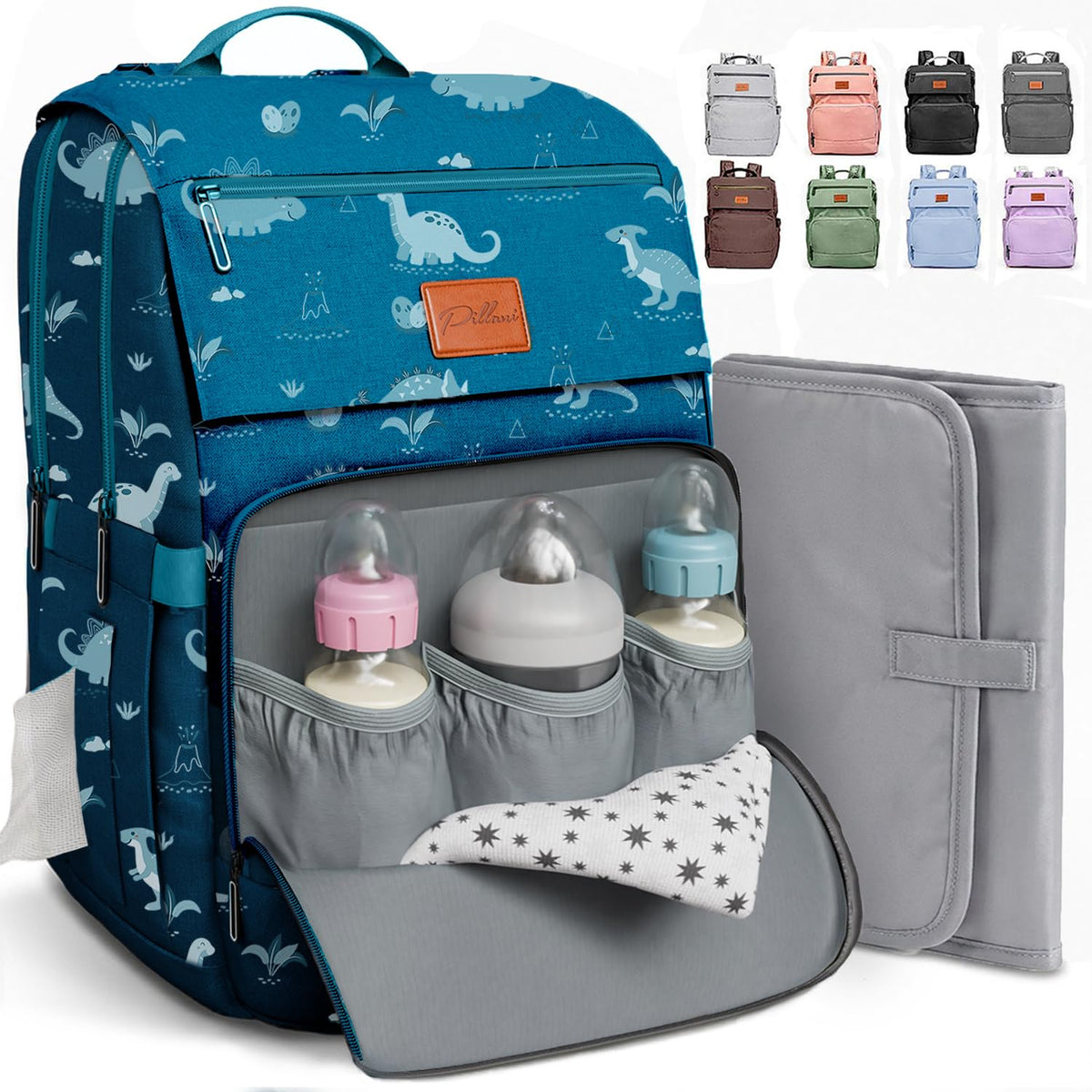 Baby Diaper Bag Backpack - Large Bag for Boys & Girls, Waterproof Diaper Backpack - Travel Diaper Bags w/Changing Pad, Baby Registry Search & Shower Gifts - Essentials Must Haves Newborn Stuff