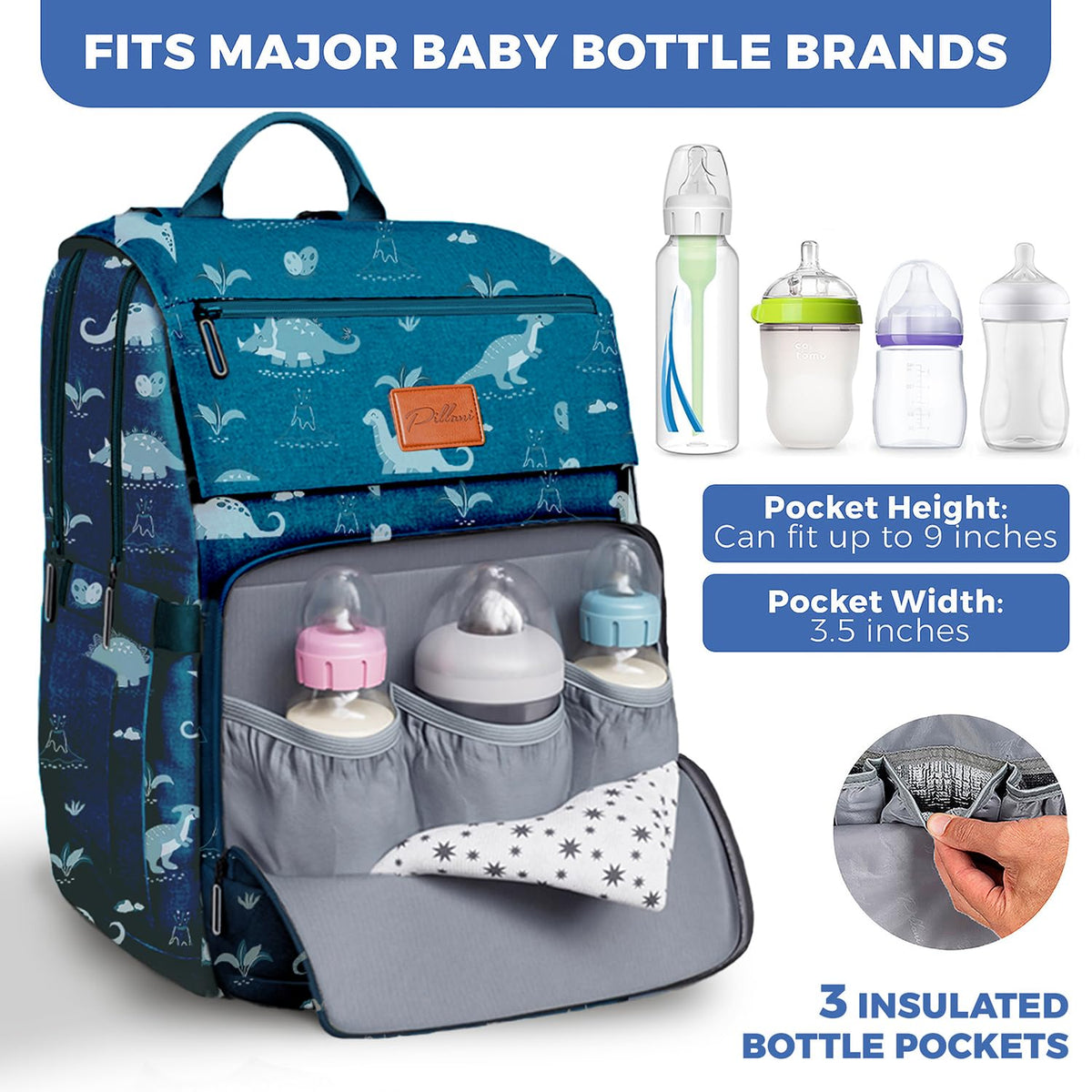 Baby Diaper Bag Backpack - Large Bag for Boys & Girls, Waterproof Diaper Backpack - Travel Diaper Bags w/Changing Pad, Baby Registry Search & Shower Gifts - Essentials Must Haves Newborn Stuff