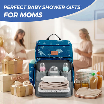 Baby Diaper Bag Backpack - Large Bag for Boys & Girls, Waterproof Diaper Backpack - Travel Diaper Bags w/Changing Pad, Baby Registry Search & Shower Gifts - Essentials Must Haves Newborn Stuff