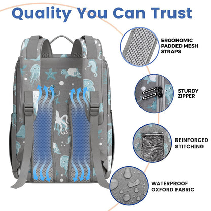 Baby Diaper Bag Backpack - Large Bag for Boys & Girls, Waterproof Diaper Backpack - Travel Diaper Bags w/Changing Pad, Baby Registry Search & Shower Gifts - Essentials Must Haves Newborn Stuff