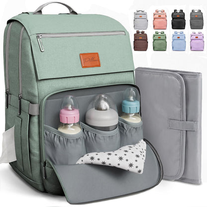Baby Diaper Bag Backpack - Large Bag for Boys & Girls, Waterproof Diaper Backpack - Travel Diaper Bags w/Changing Pad, Baby Registry Search & Shower Gifts - Essentials Must Haves Newborn Stuff
