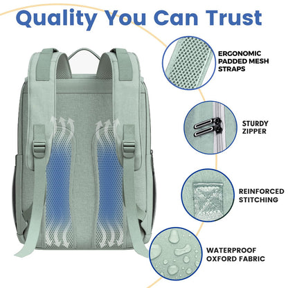Baby Diaper Bag Backpack - Large Bag for Boys & Girls, Waterproof Diaper Backpack - Travel Diaper Bags w/Changing Pad, Baby Registry Search & Shower Gifts - Essentials Must Haves Newborn Stuff