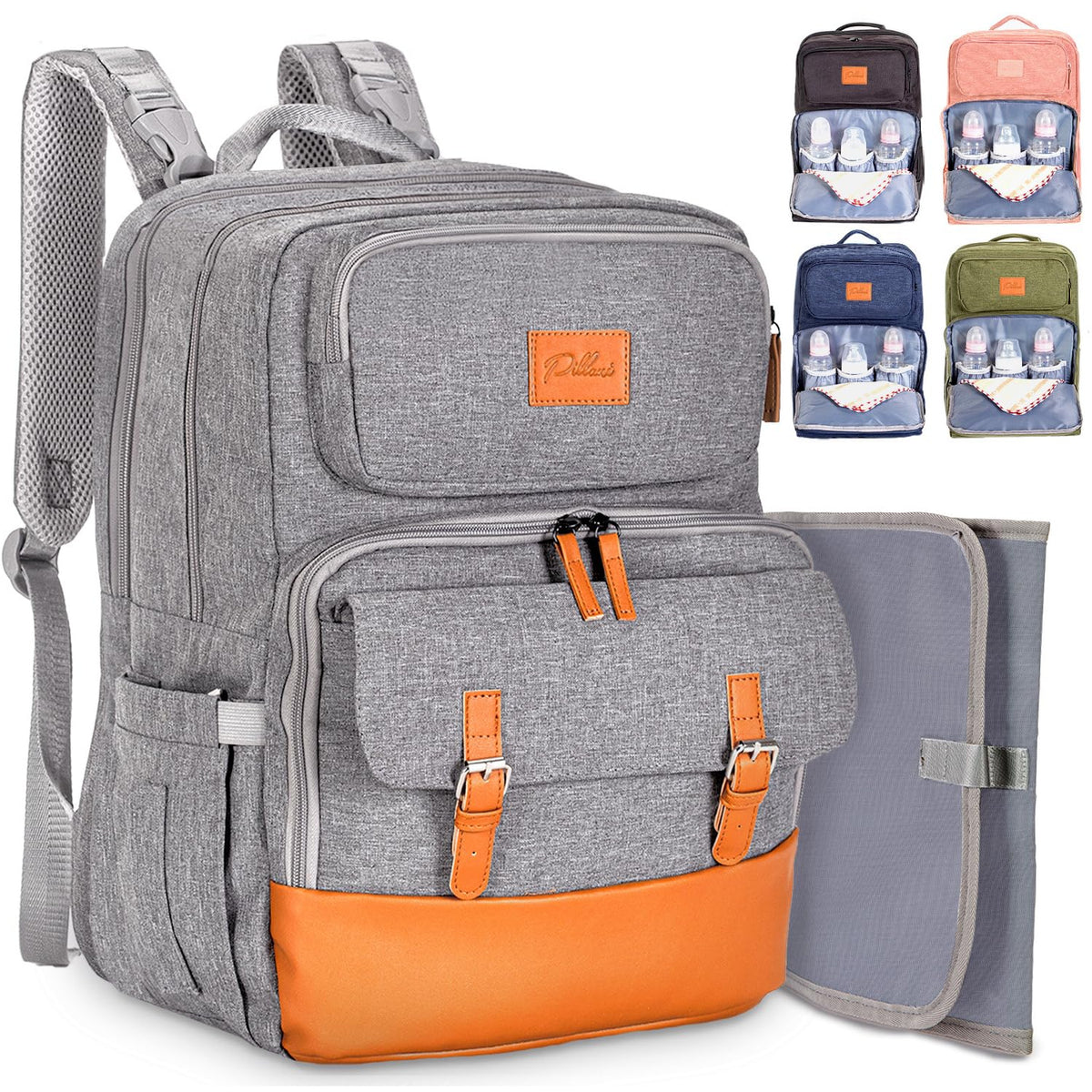 Baby Diaper Bag Backpack - Large Bag for Boys & Girls, Waterproof Diaper Backpack - Travel Diaper Bags w/Changing Pad, Baby Registry Search & Shower Gifts - Essentials Must Haves Newborn Stuff